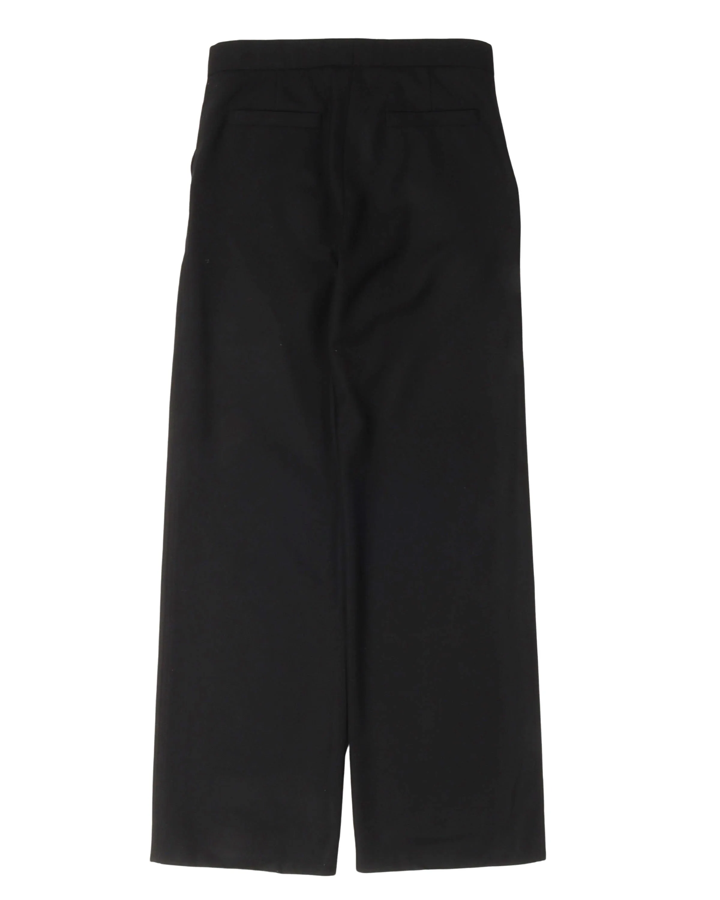 Wool-Blend Wide-Leg Dress Pants