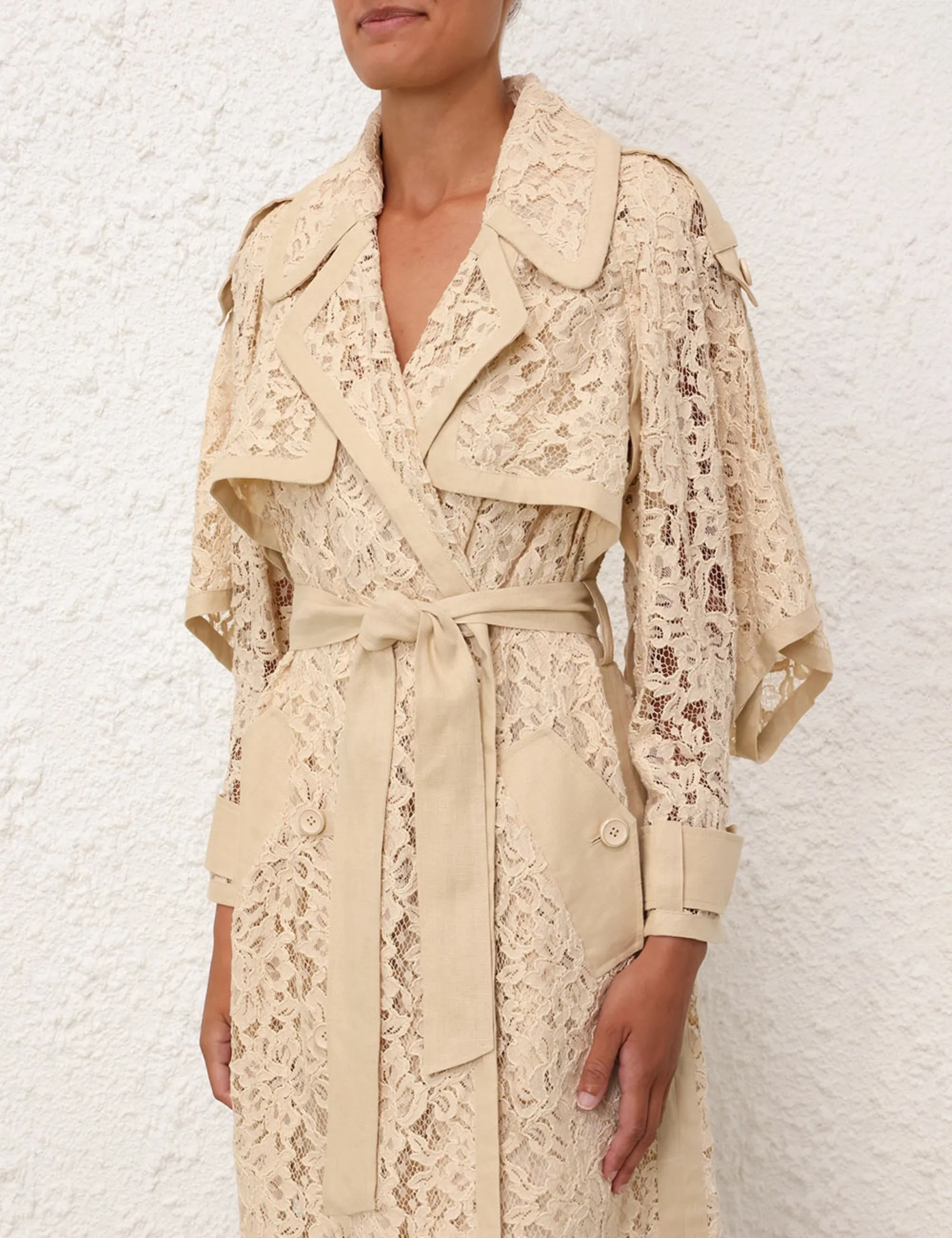 Zimmermann - Natura Lace Trench Coat Dress