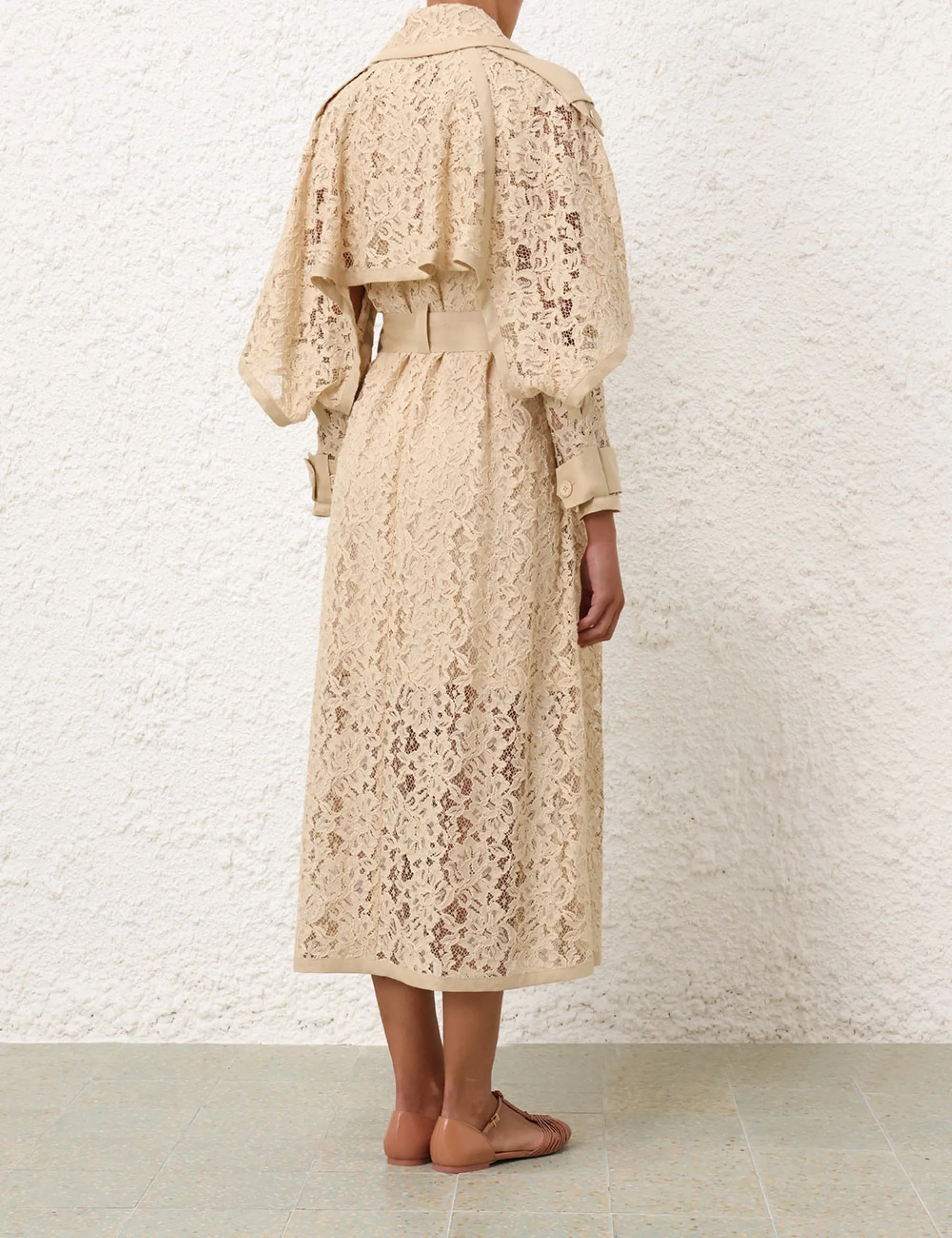 Zimmermann - Natura Lace Trench Coat Dress